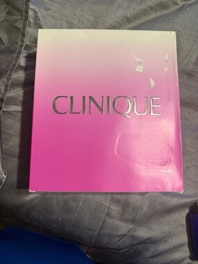 Clinique Pink Ombre Gift Box with Silver Logo